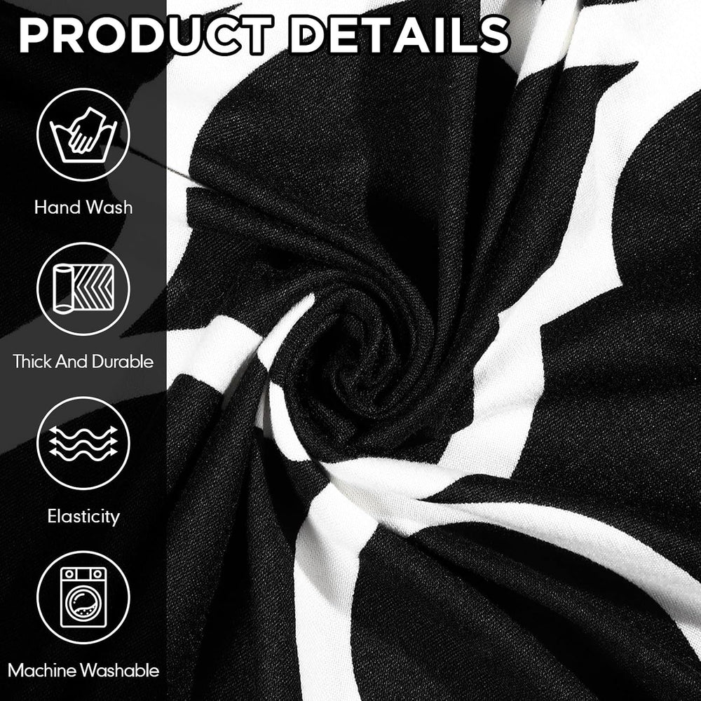 Peryiter 3 Pcs Black Couch and Loveseat Sofa Covers,3 Size