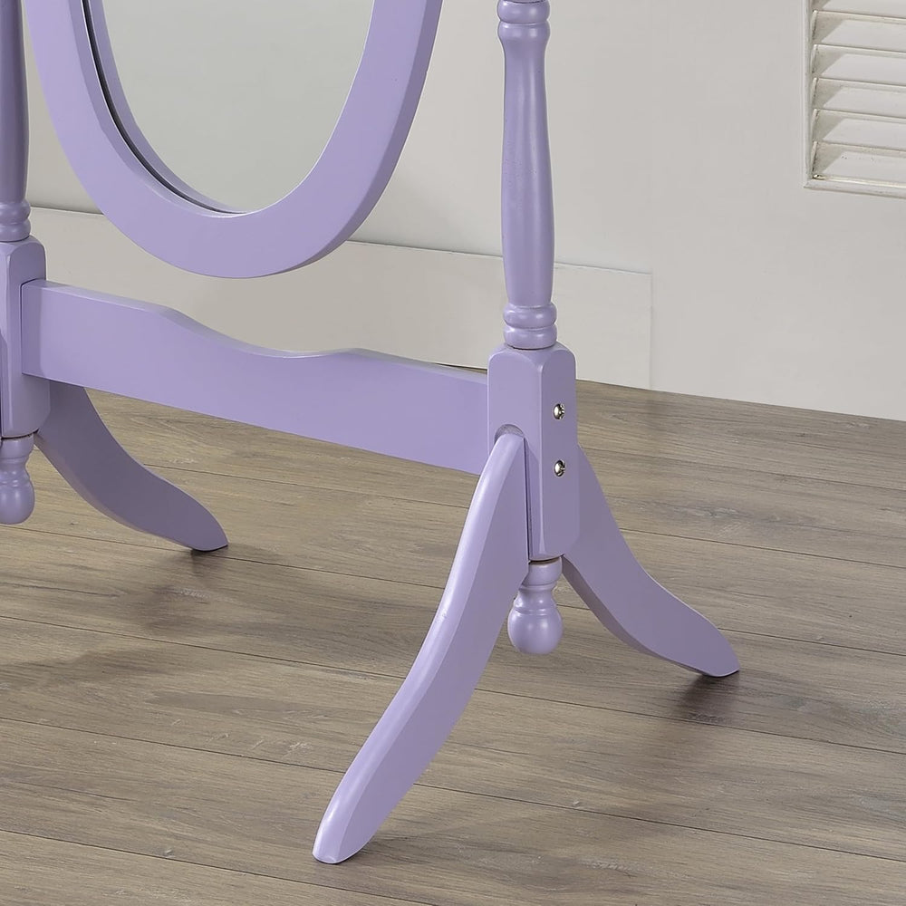 Roundhill Furniture Traditional Queen Anna Style Wood Floor Cheval Mirror, Pu...
