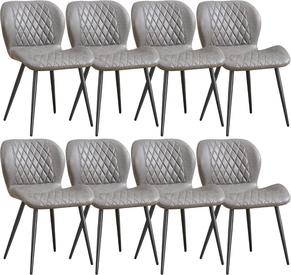 Dining Chairs Set of 8, Comfy Modern Dining Chairs with Thick Cushions, Uphol...