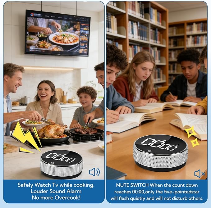 12 Pack Digital Kitchen Timer