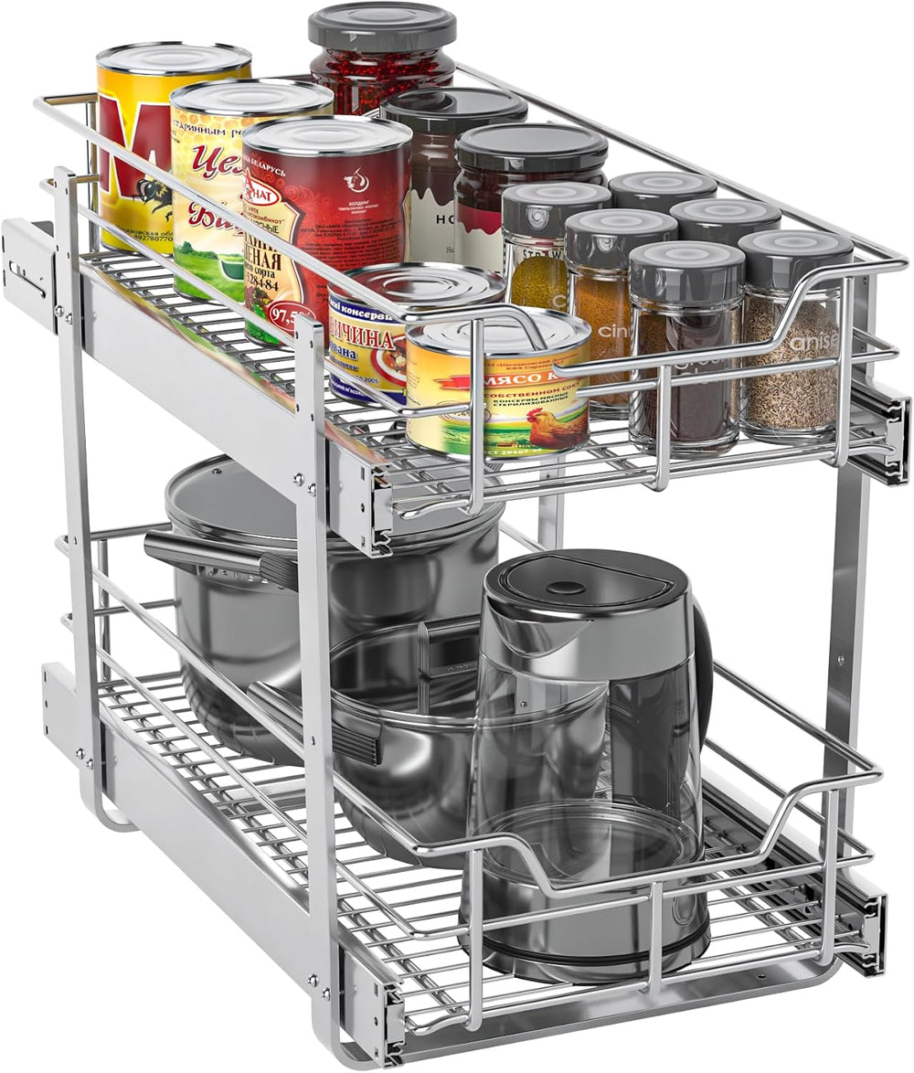 ZOINLIY Pull Out Cabinet Organizer, Versatile Slide Out Kitchen Organizers and