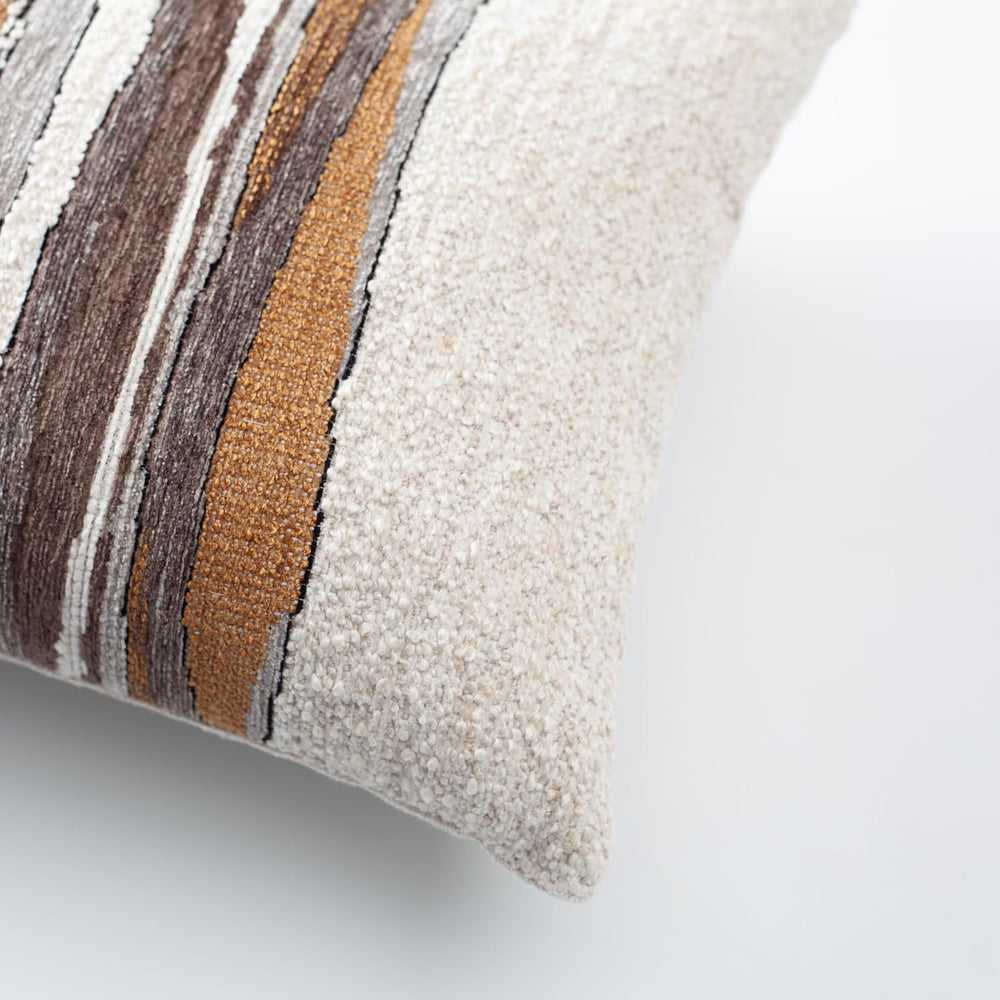 Throw Pillow Covers 20x20 Inch, Pack of 1 Textured Linen Blend with Woven Str...