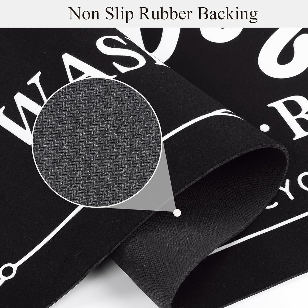 Pauwer Laundry Room Rug Runner 24"x60", Non Slip Waterproof Mat, Bl...