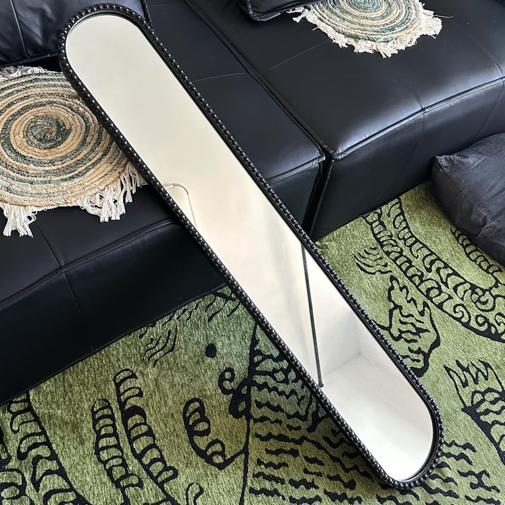 Long Narrow Decorative wall Mirror, Skinny Oval Mirror for Entryway Living Ro...