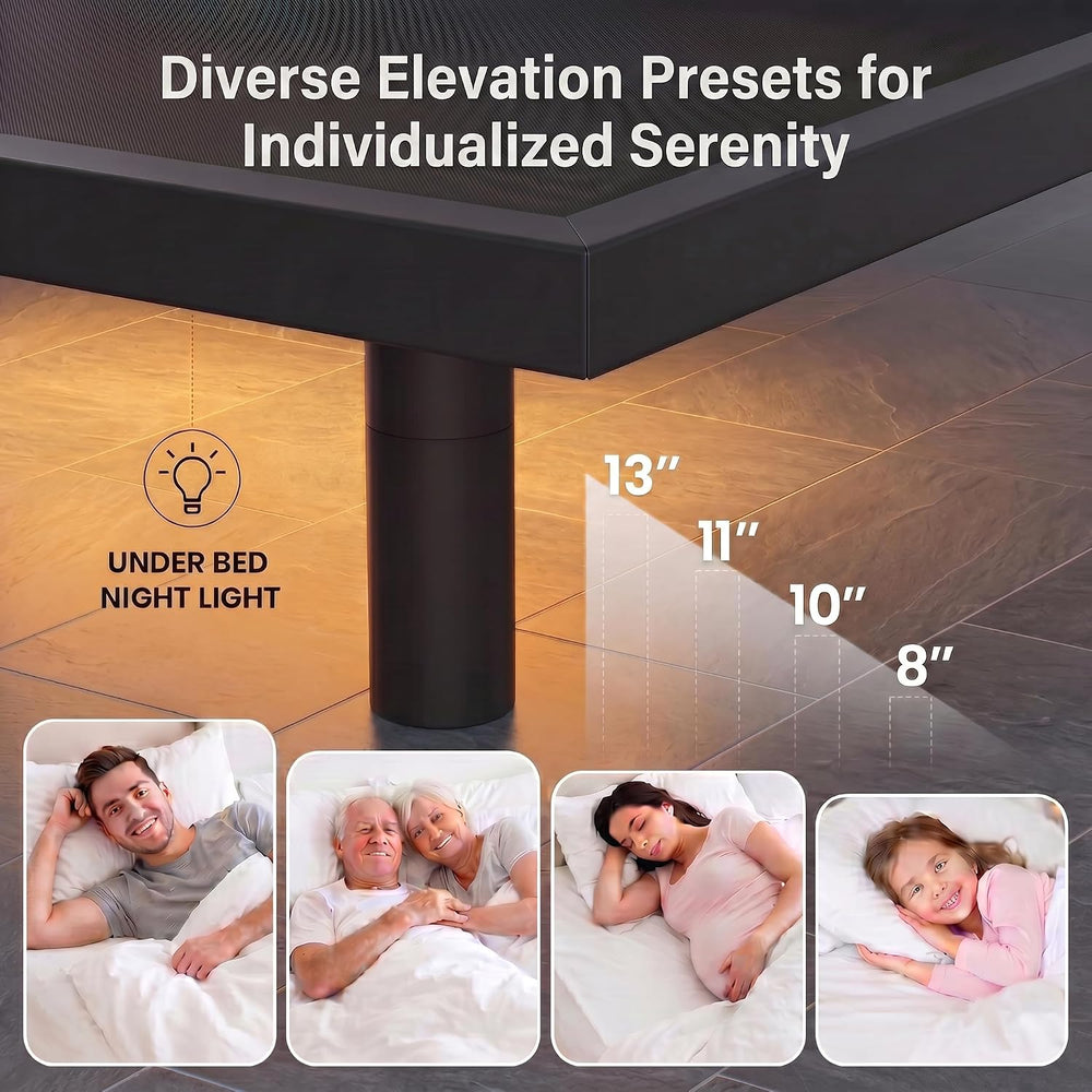 Marsail Adjustable Bed Frame Queen Electric Adjustable Bed Base with Remote&a...