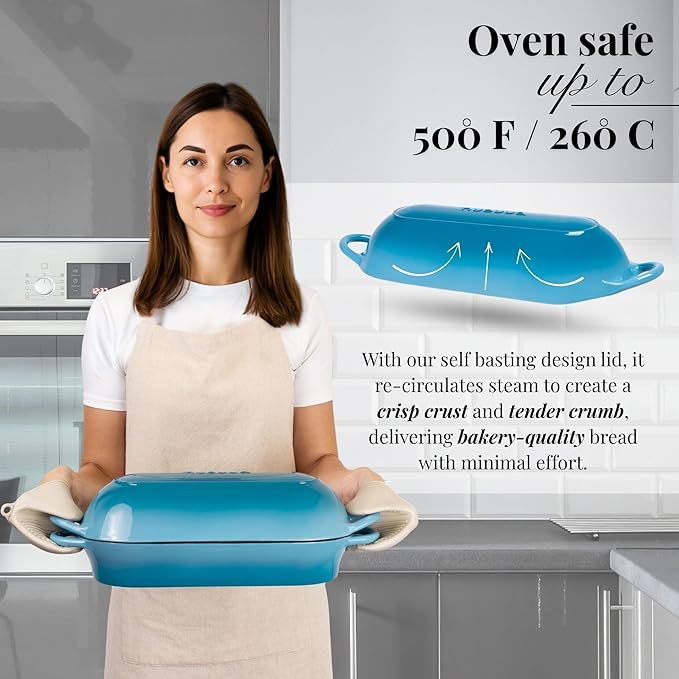 Enamelled Cast Iron Bread Loaf Pot – Dutch Oven