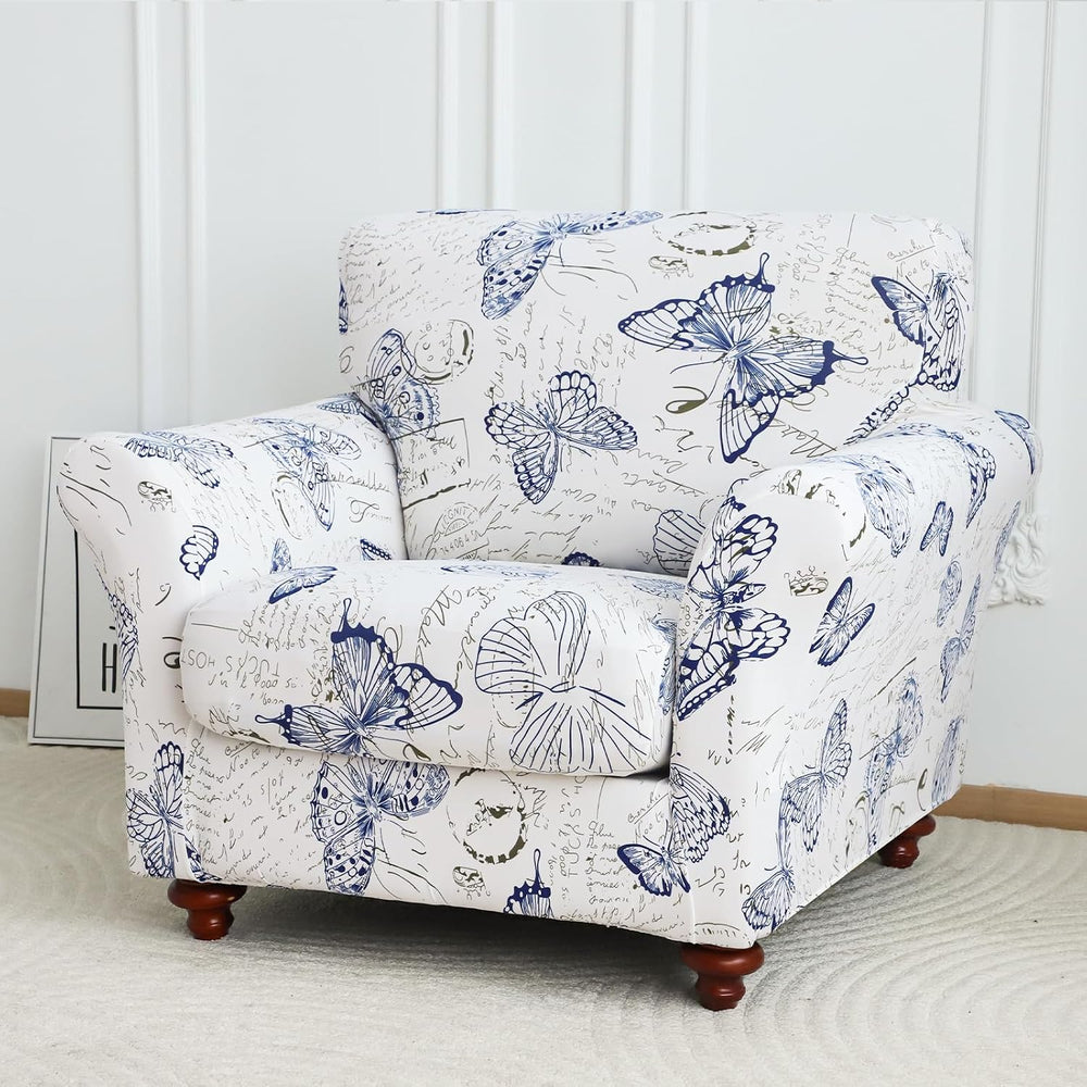 FORCHEER Armchair Slipcovers 2 Piece Printed Sofa Couch Covers with 1 Separat...