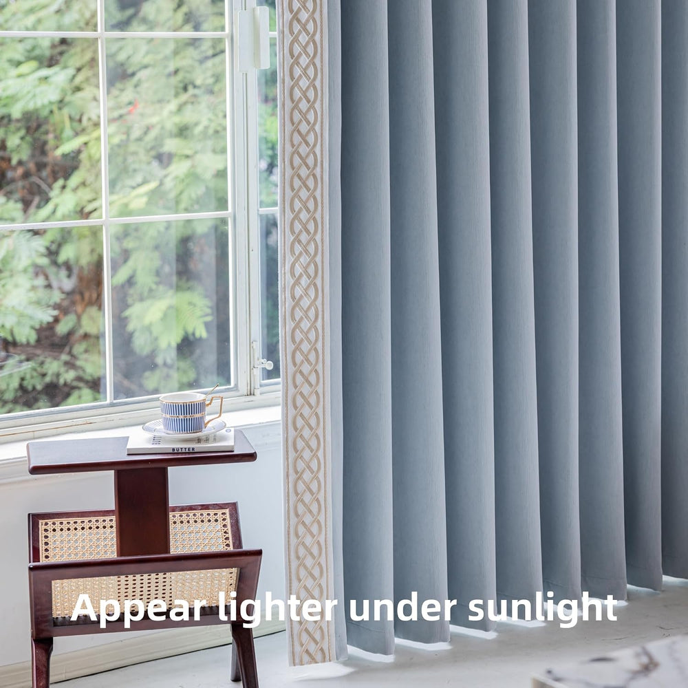 VisionaryHomeDesign X Kinsey Walsh Blue Cotton Blend Curtains 50Wx96L