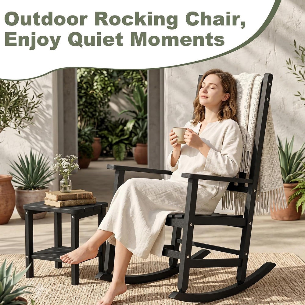 Outdoor Rocking Chair, Oversized Resin Outdoor Rocking Chair