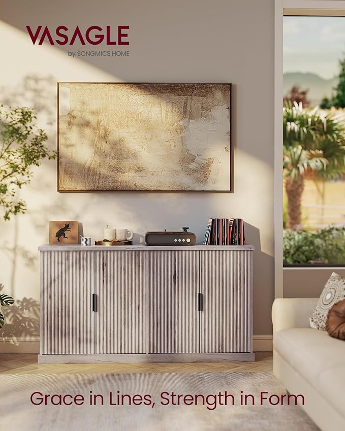 VASAGLE MAXE Collection - Buffet Cabinet, Console Cabinet, Sideboard with Adj...