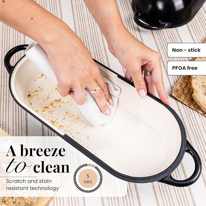Enamelled Cast Iron Bread Loaf Pot – Dutch Oven