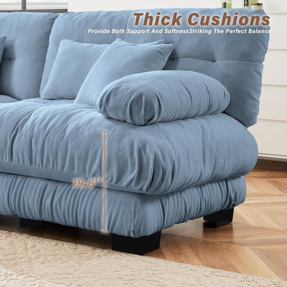 Modern Living Room Velvet Recliner Sofa, Loveseat Sofa for Apartment, Solid W...