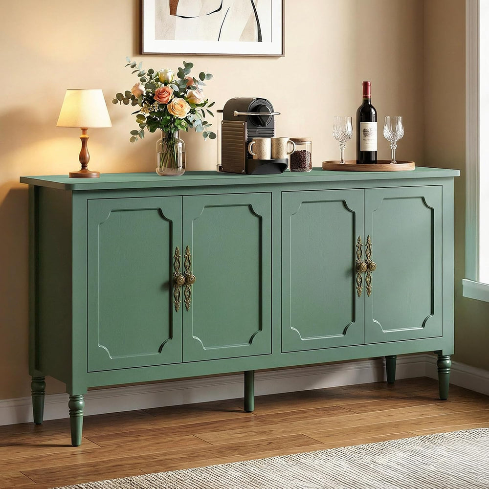 RoyalCraft Buffet Cabinet with Storage, 59" Painted Sideboard Coffee Bar