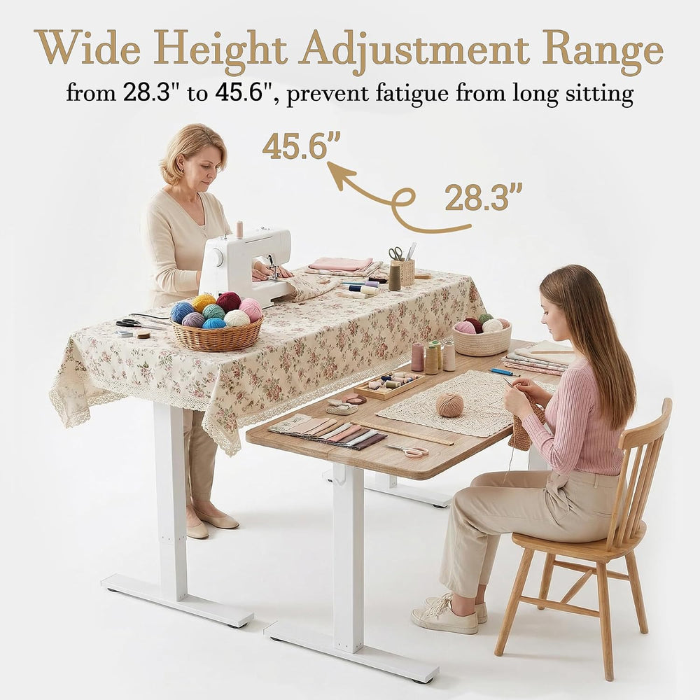TIQLAB Electric Adjustable Sewing Table, 47"x24" Workbench Adjustab...