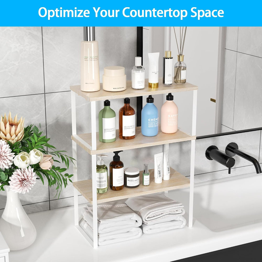 Golener Kitchen Counter Organizer, Countertop Shelf, Adjustable, Stackable