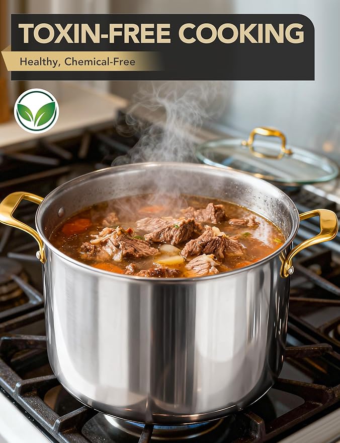 MICHELANGELO Stainless Steel Stock Pot