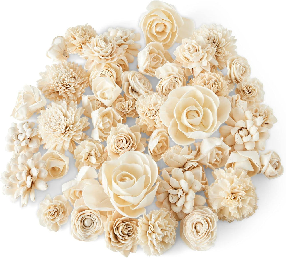 Oh You're Lovely Cream Sola Wood Assortment - 50 in a Set