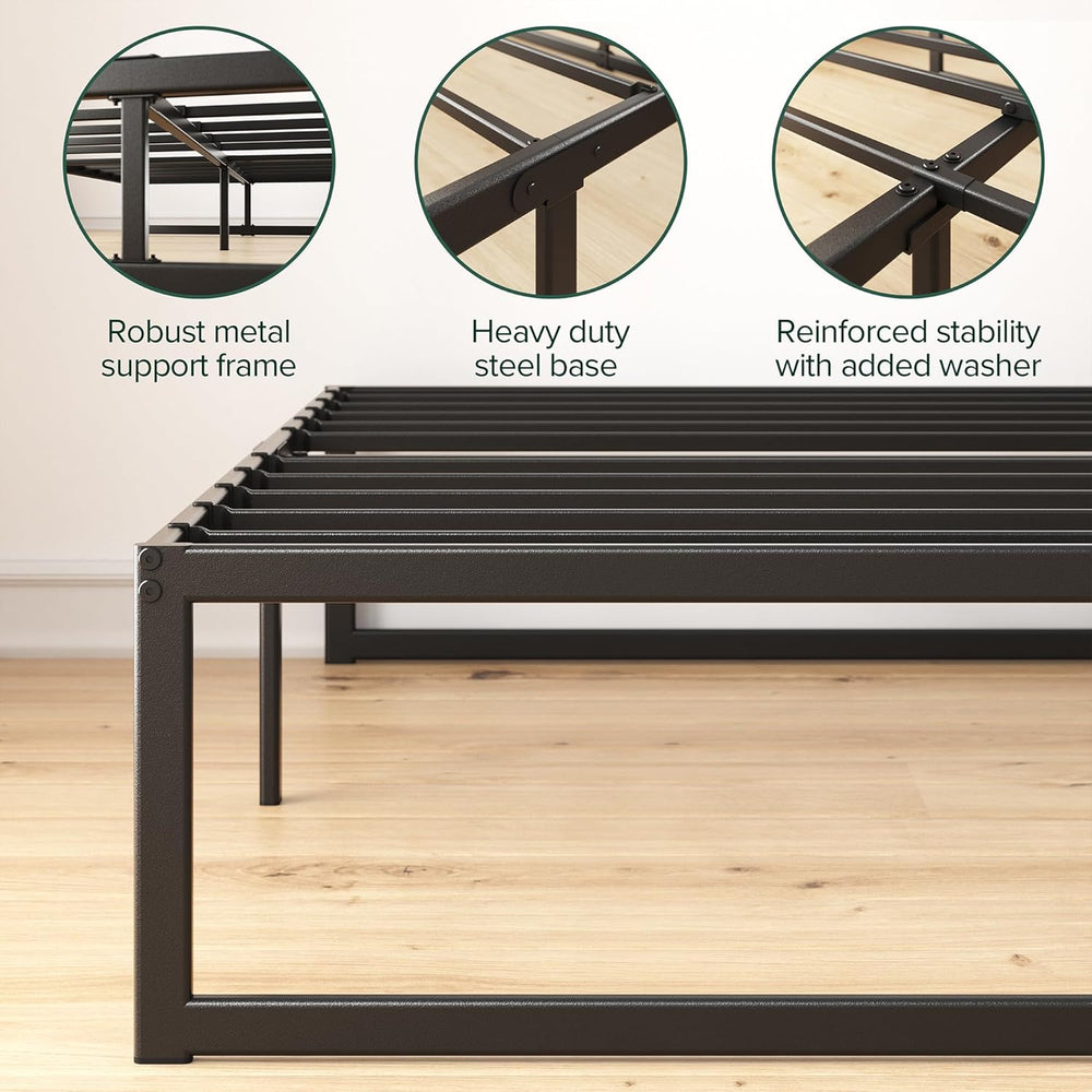Zinus ABEL 14 Inch Platform Bed Frame, Steel Slat Support, Easy Assembly, No ...