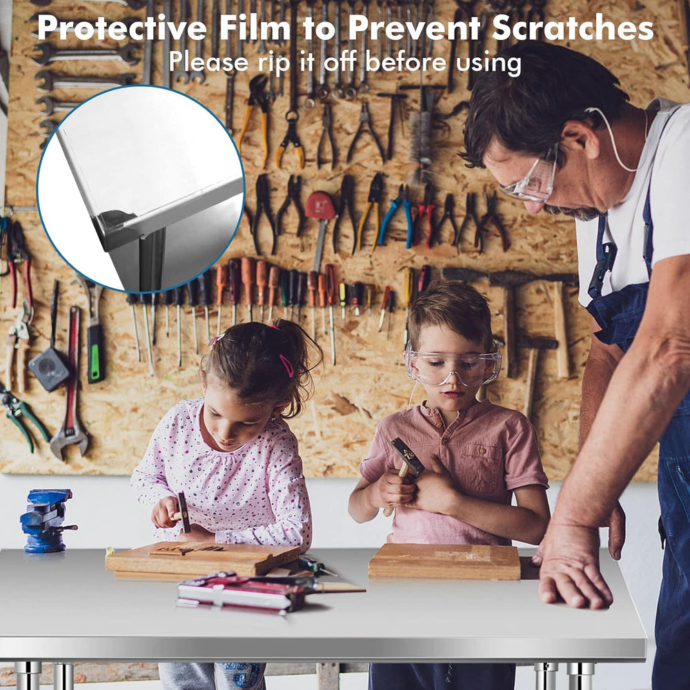 Giantex 48 x 30 Inches Stainless Steel Work Table, Heavy Duty Commercial Kitc...
