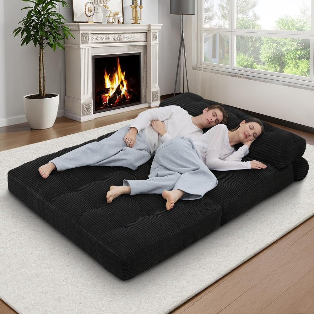 Folding Sofa Bed, Convertible Sleeper Chair with Pillow & Handle, Foldabl...