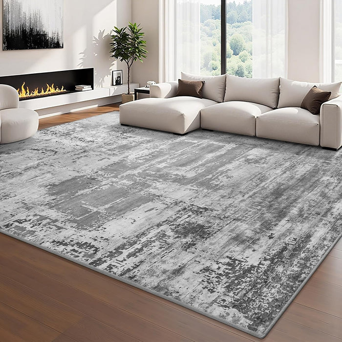6x9 Area Rug Grey Rugs for Living Room Modern Carpet for Bedroom