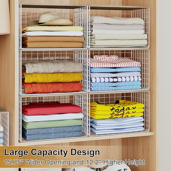 Closet Organizers And Storage Shelf, Widened Opening, Heightened Height