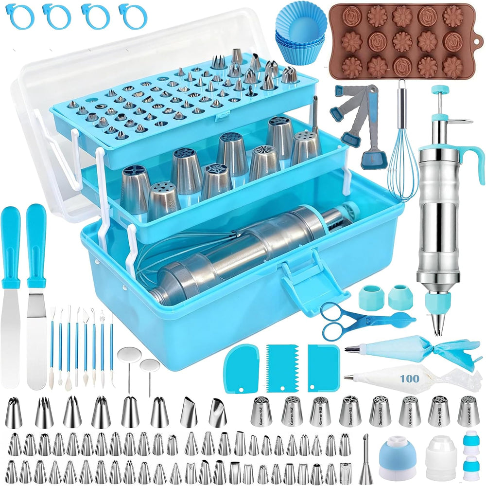 Gawren-H&E 208 PCS Cake Decorating Kit, Baking Supplies