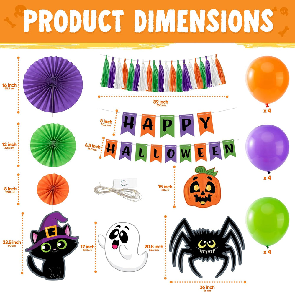 JOYIN Halloween Trunk or Treat Car Decorations Kit with Happy Themed Design, ...