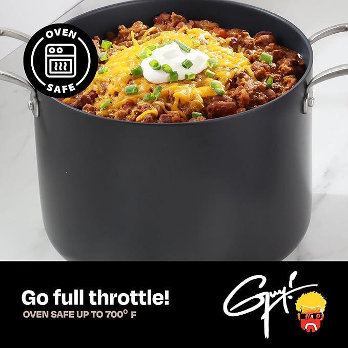 Guy Fieri's Flavortown Laser Titanium 8-Quart Stock Pot