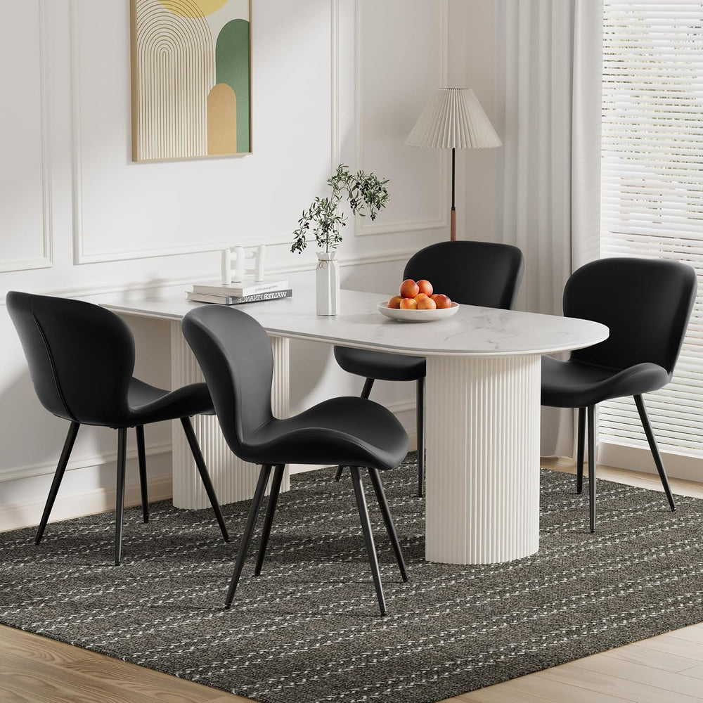 Nalupatio Dining Chairs Set of 4, Modern Dining Room Chairs Comfy Backrest Th...