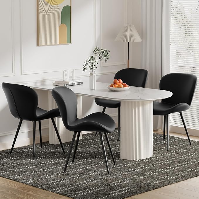 Nalupatio Dining Chairs Set of 4, Modern Dining Room Chairs Comfy Backrest Th...