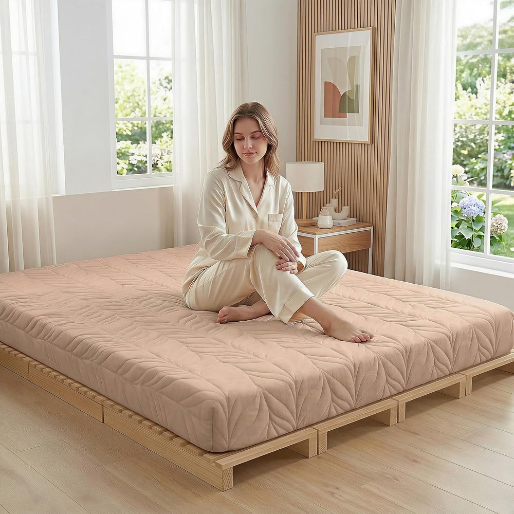 ZonLi Japanese Floor Mattress Futon Mattress Full Size 6 Inch Thick
