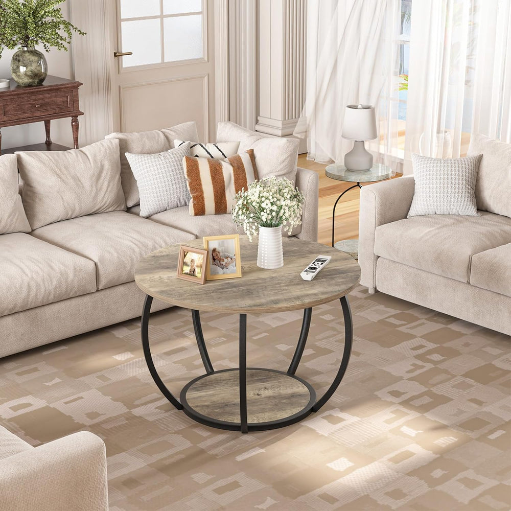 GreenForest Small Round Coffee Table Living Room