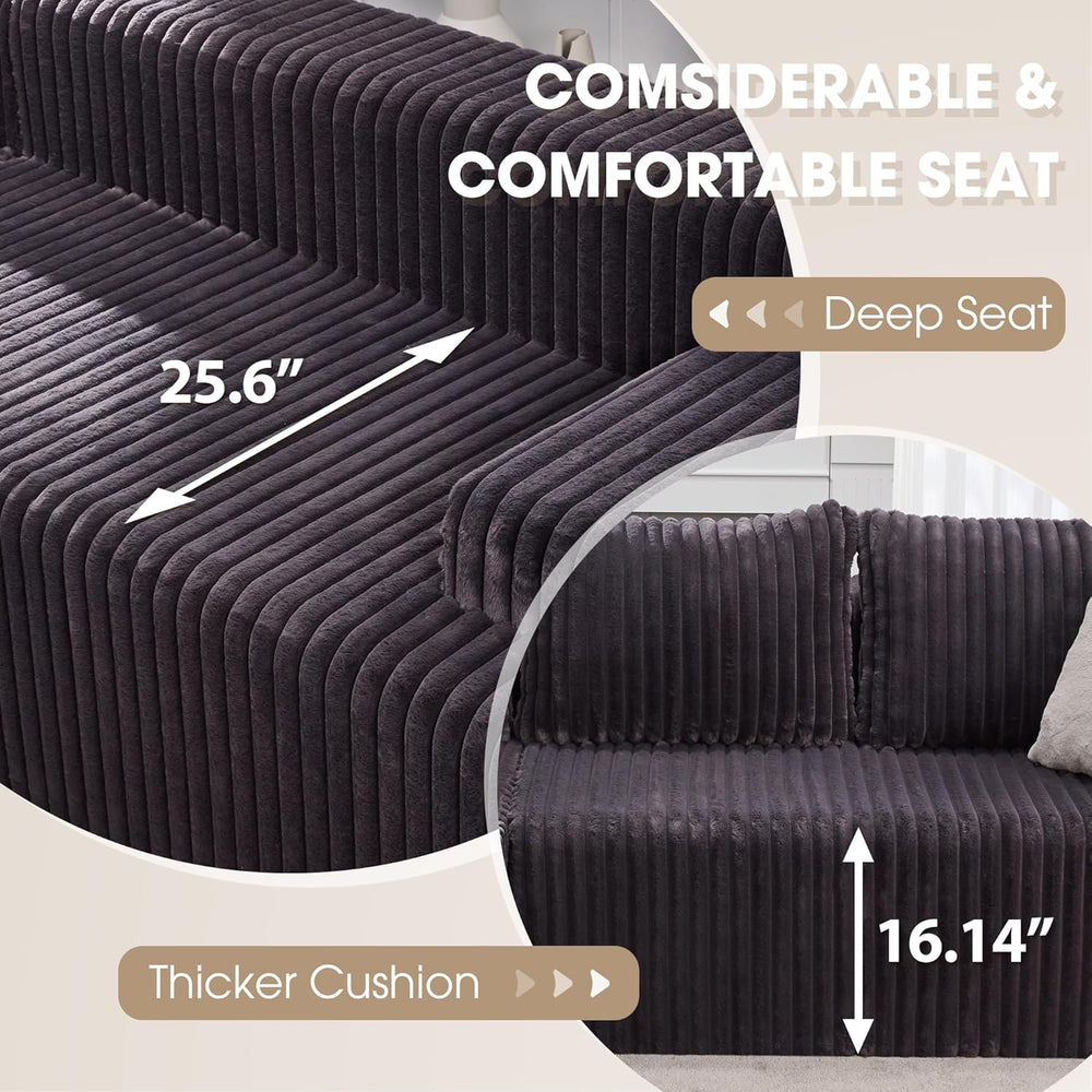 Hobestluk Boneless Couch Modular Sectional Sofa L-Shape Cloud Couch Lounge | ...