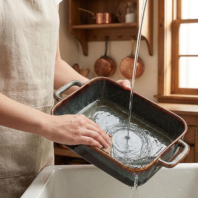 8" x 6" Porcelain Rectangular Casserole Dishes, 2 pieces Baking Dish