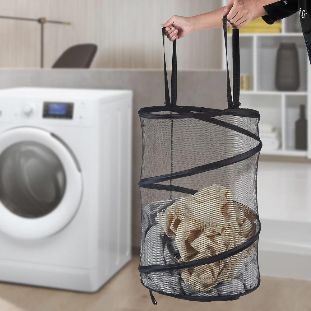 Seiritex Mesh Popup Laundry Hamper 115L Foldable Laundry Basket Extra Large C...