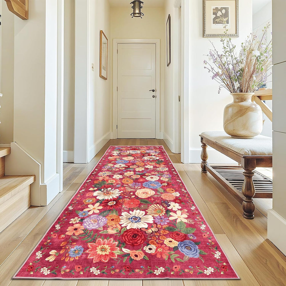 Rug for Hallways Kitchen Rug 3x7, Non Slip Washable Rugs