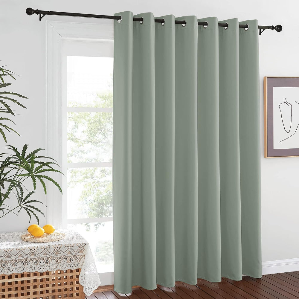 NICETOWN Blackout Sage Green Curtain for Sliding Glass Door - Grommet Thermal...