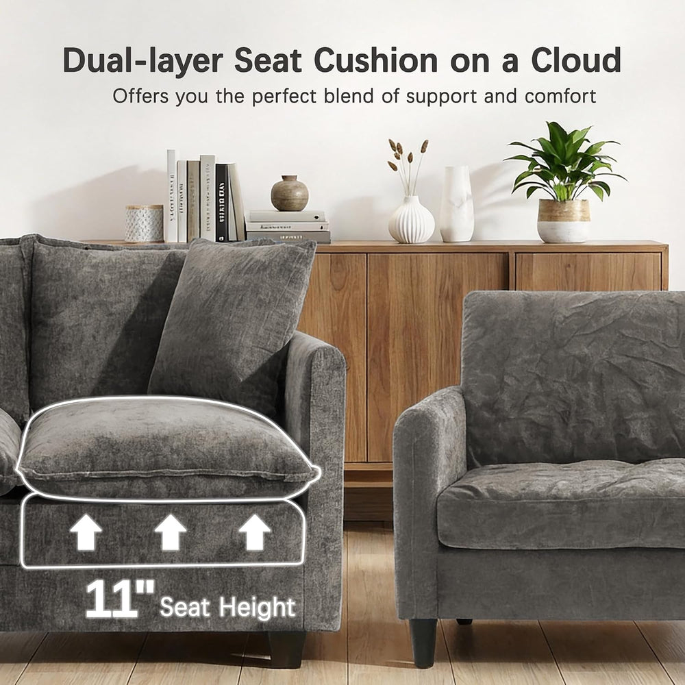 Loveseat Sofa, 52'' Modern Cloud Sofa Small Couch for Living Room