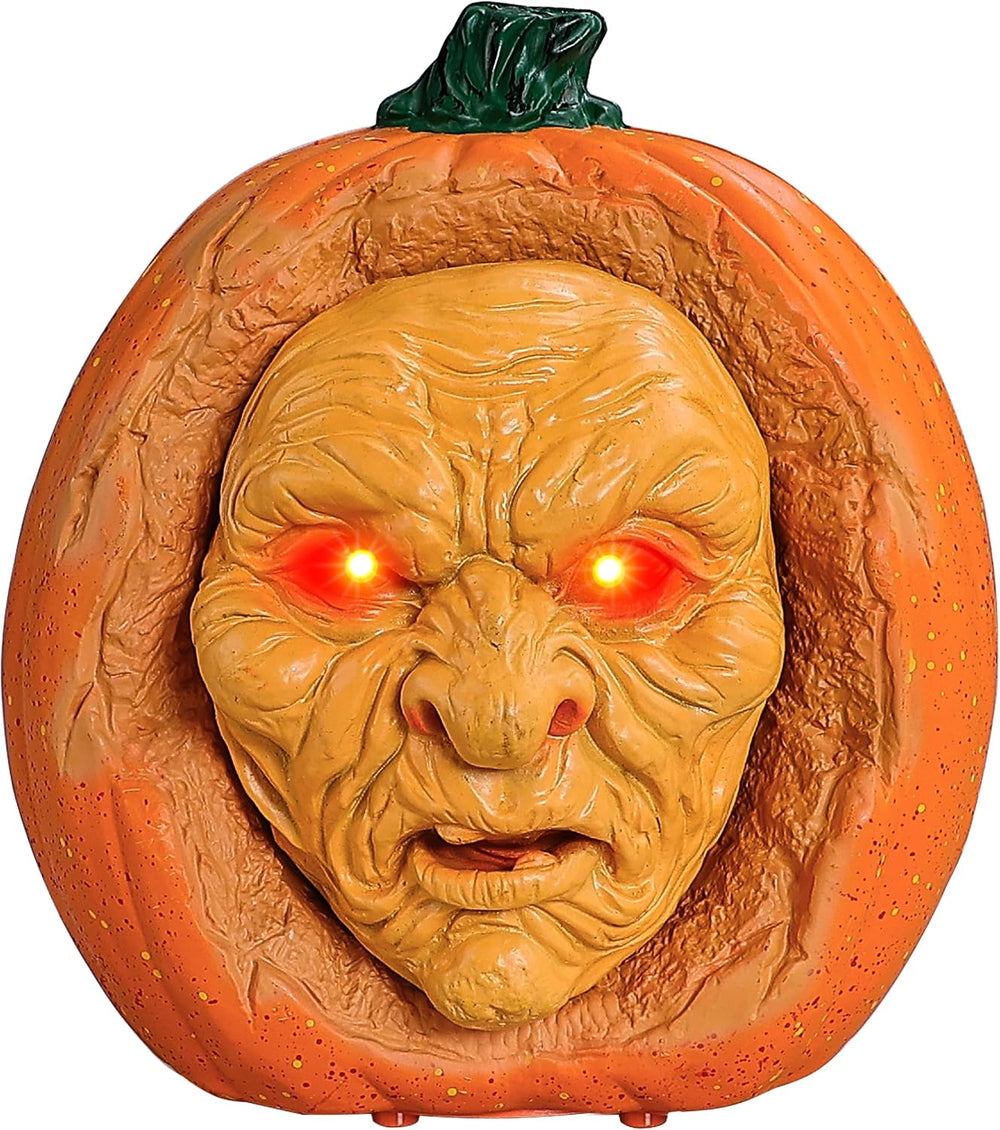 Scary Animated Pumpkin Decor for Halloween Haunted Houseโ (Orange)