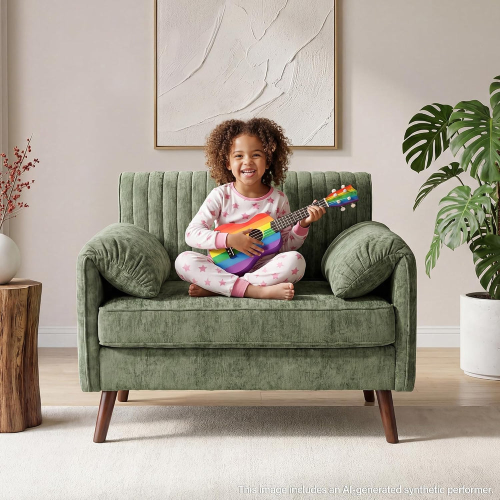 Modern Oversized Accent Reading Chair for Living Room, 43", Chenille, Green