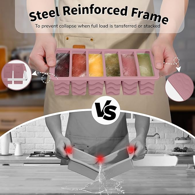 3-Pack Silicone Freezer Trays