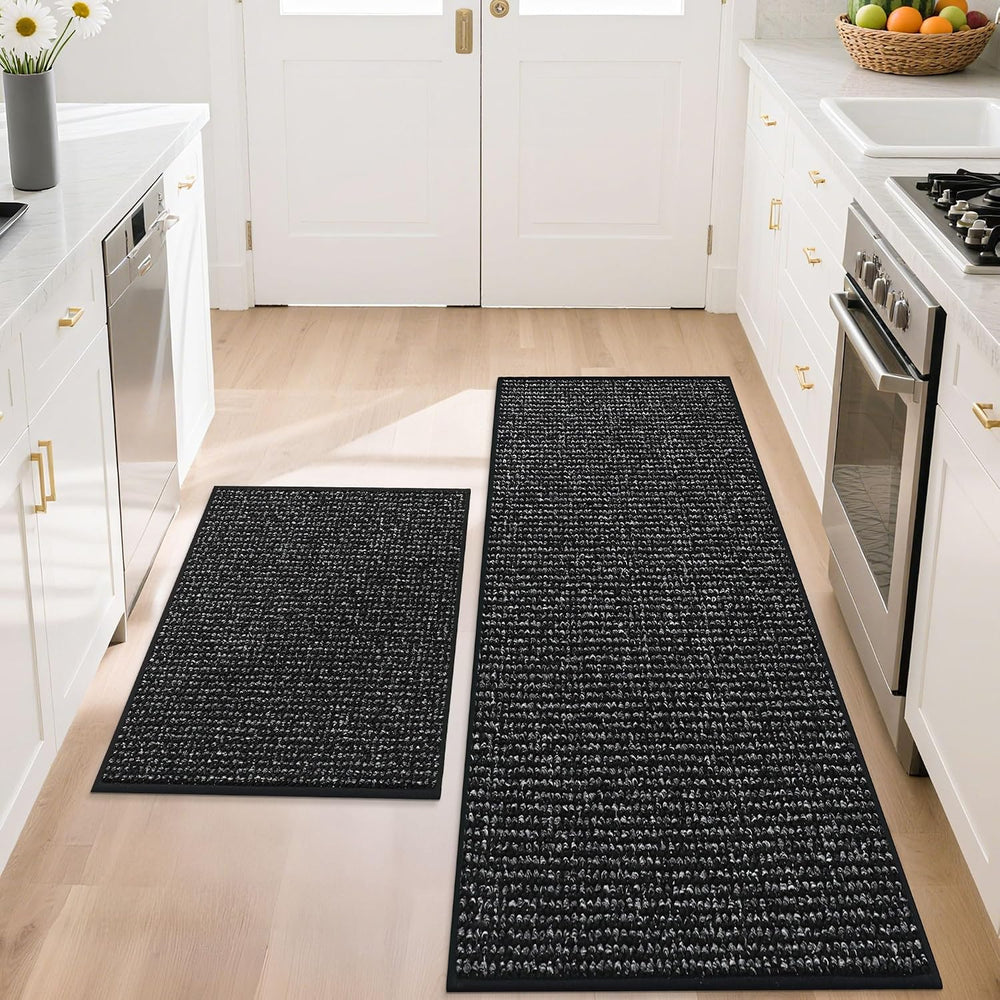 BEQHAUSE Kitchen Rugs and Mats 2PCS, Non-Slip Kitchen Mats