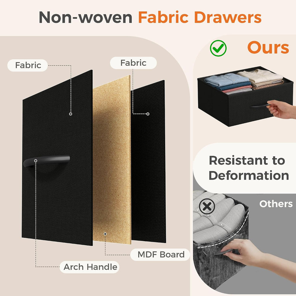 Sweetcrispy 4 Drawer Dresser, Tall Storage Cabinet for Bedroom and Closet