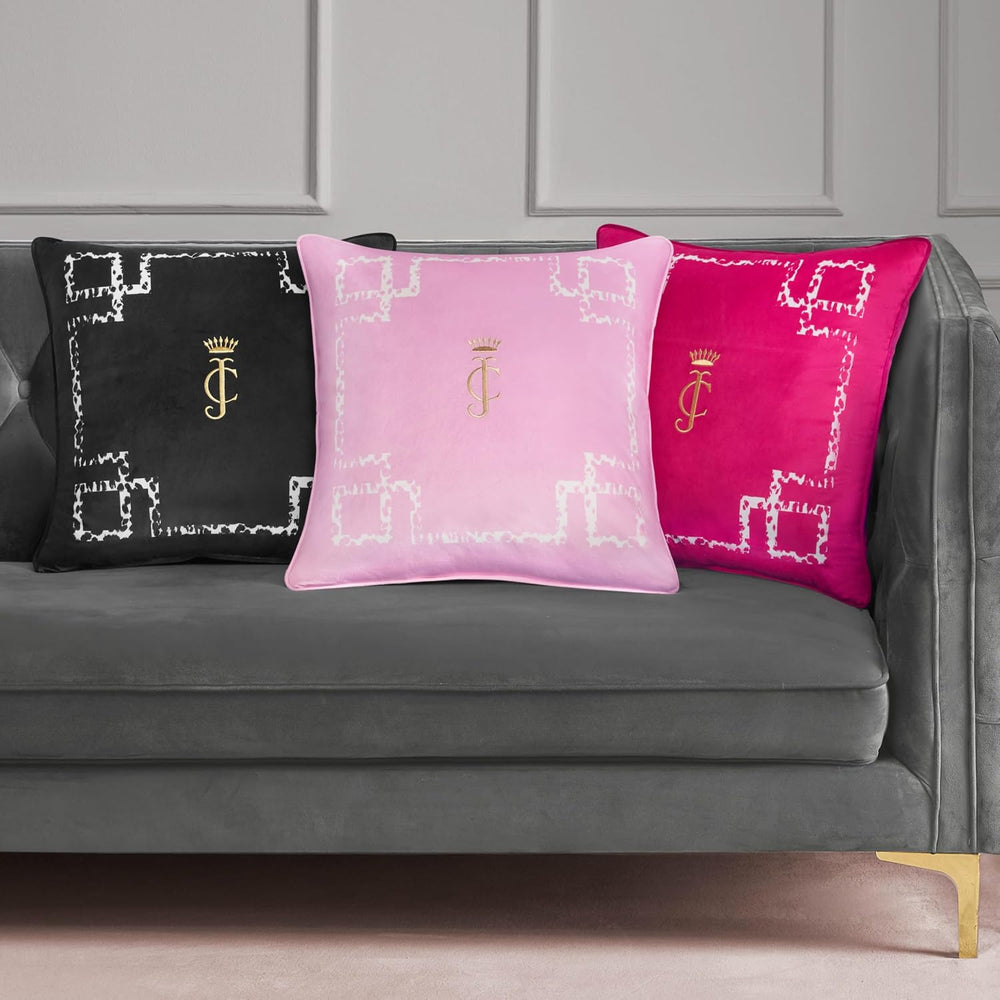 Juicy Couture Decorative Accent Throw-Pillows, 20"x20", Lattice Hot...