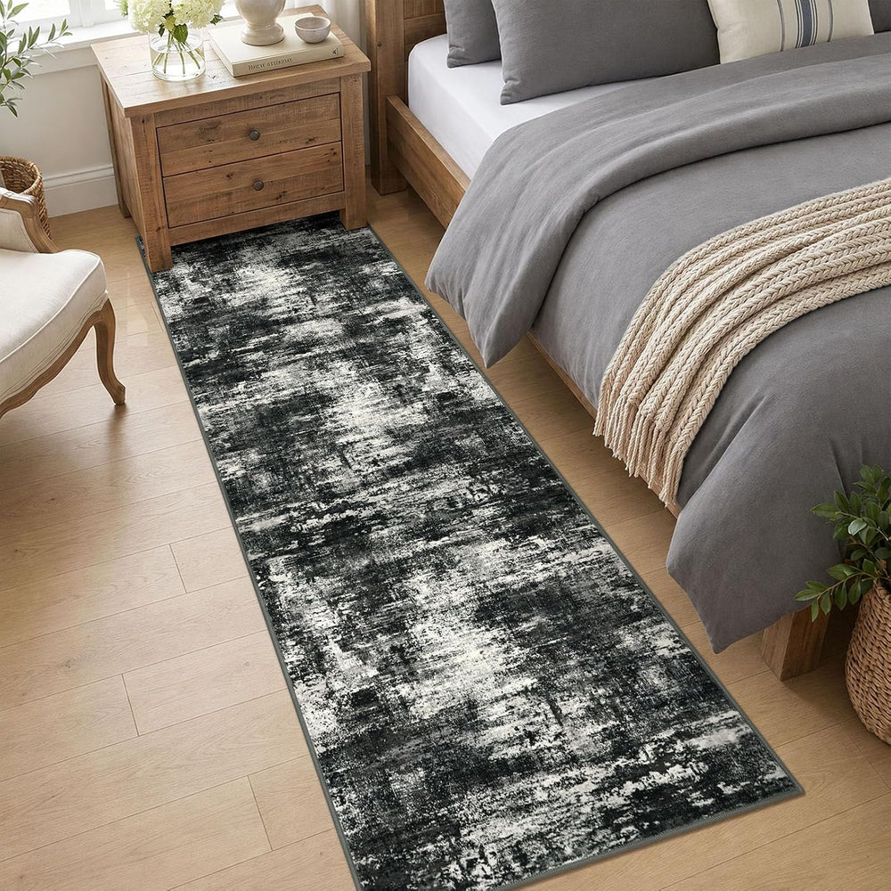 Lansny Abstract Washable 2x8 Runner Rug Runners for Hallways Non Slip