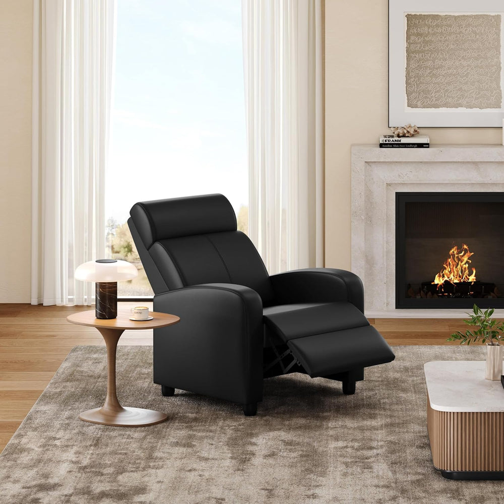 Yaheetech Recliner Chair PU Leather Recliner Sofa Home Theater Seating with L...