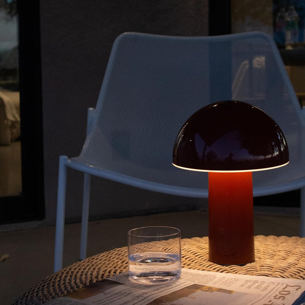 Brightech Celia Table Lamp – 10" Touch-Controlled Mushroom Accent Lamp, ...