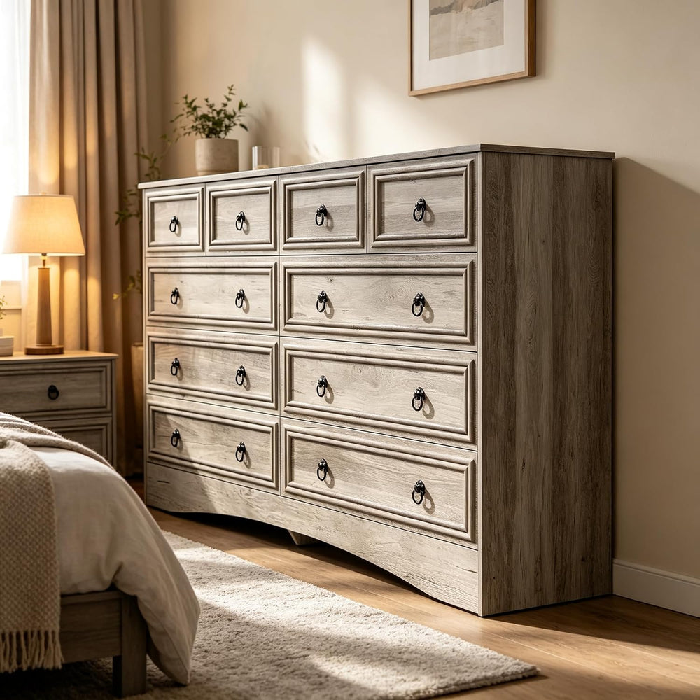 10 Drawers Dresser for Bedroom, 55.2 Inch Wide Large Dressers & Chests of...