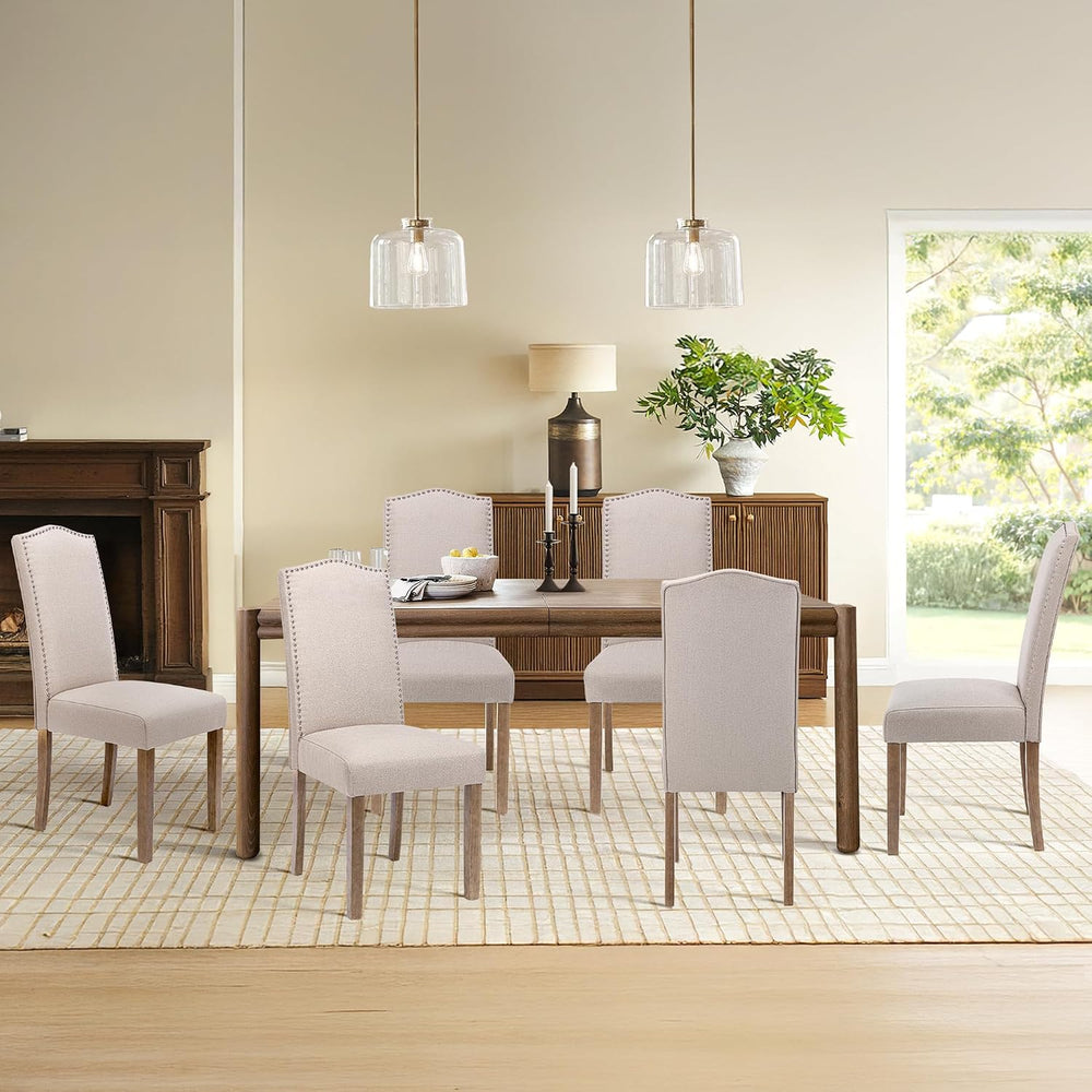 Upholstered Dining Chair Modern Stylish Parsons Kitchen Diner High Back with ...